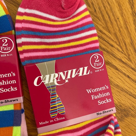 Carnival Socks No-show Women Sz 9-11 NWT - Picture 4 of 4